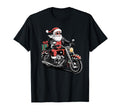 Santa Riding Motorcycle Bike Rock T-Shirt - Novelty Apparel Men Women - T-Shirt, Sweatshirt, Hoodie