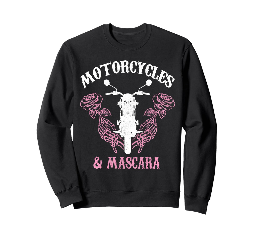 Motorcycles Mascara Biker Sweatshirt - Unique Graphic Men Women - T-Shirt, Sweatshirt, Hoodie
