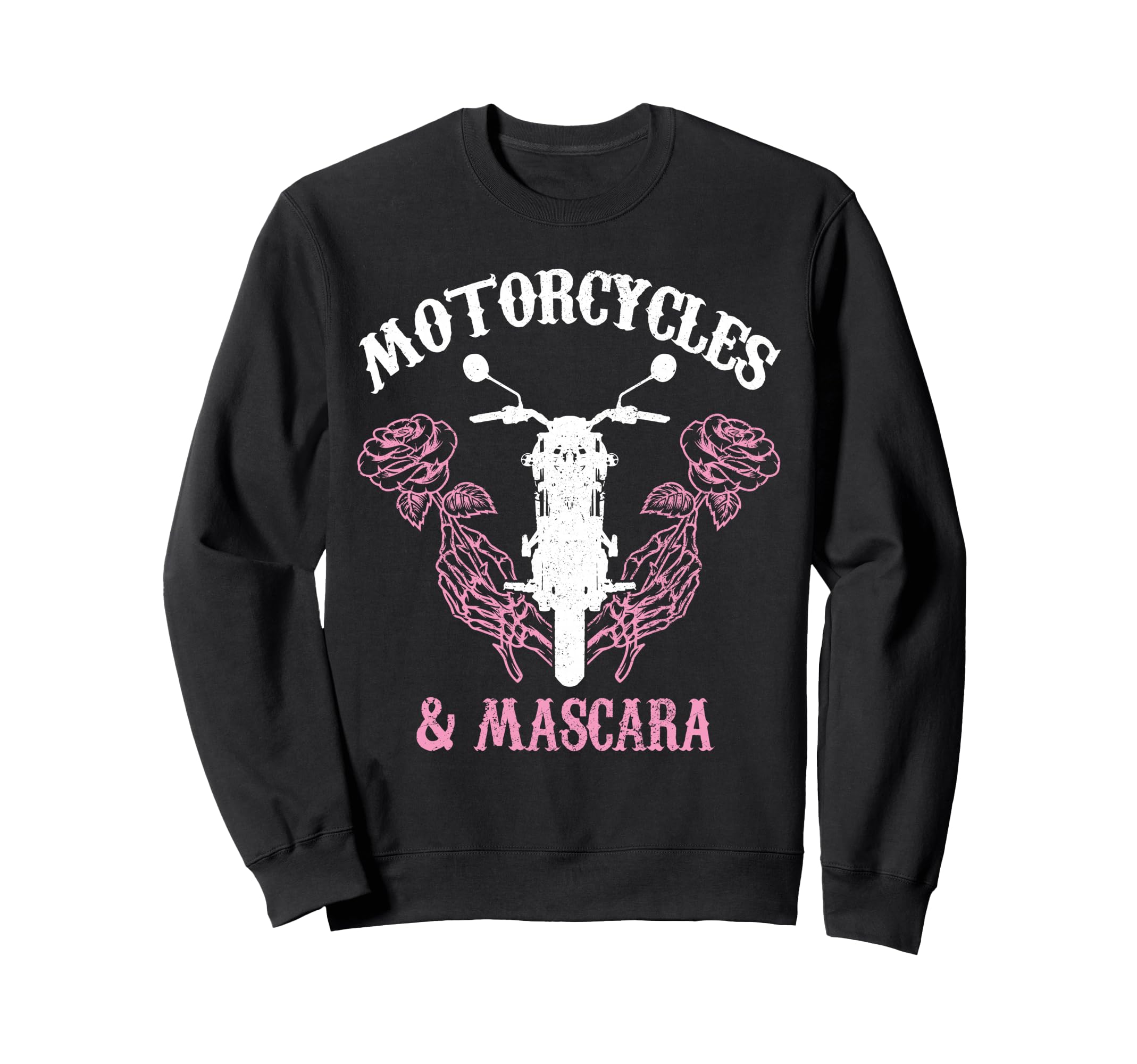 Motorcycles Mascara Biker Sweatshirt - Unique Graphic Men Women - T-Shirt, Sweatshirt, Hoodie