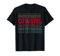 Cowgirl Funny Layered Text Horse Rodeo T-Shirt - Fun Novelty Design Unisex - T-Shirt, Sweatshirt, Hoodie