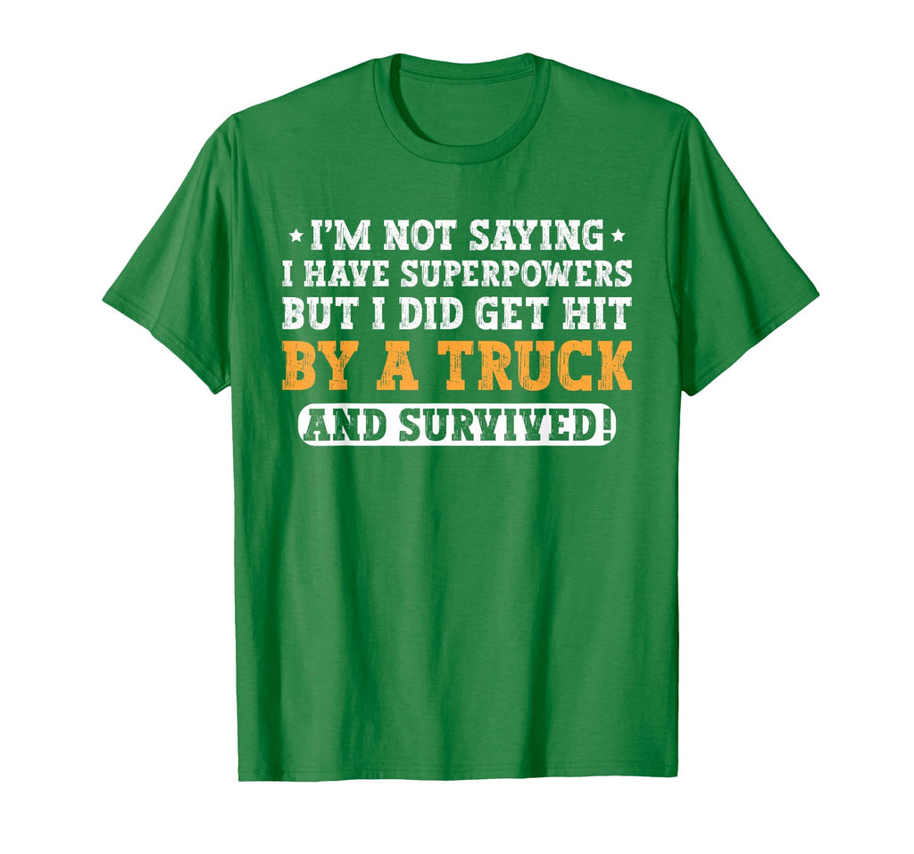 Hit Truck And Survived Funny Car T-Shirt - Graphic Print for Adults - T-Shirt, Sweatshirt, Hoodie