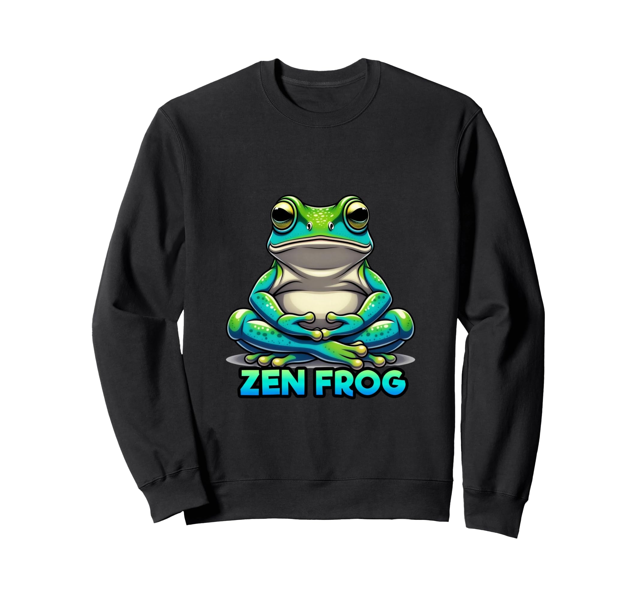 Peaceful Meditation Amphibian Cartoon Sweatshirt - Novelty Apparel Unisex - T-Shirt, Sweatshirt, Hoodie