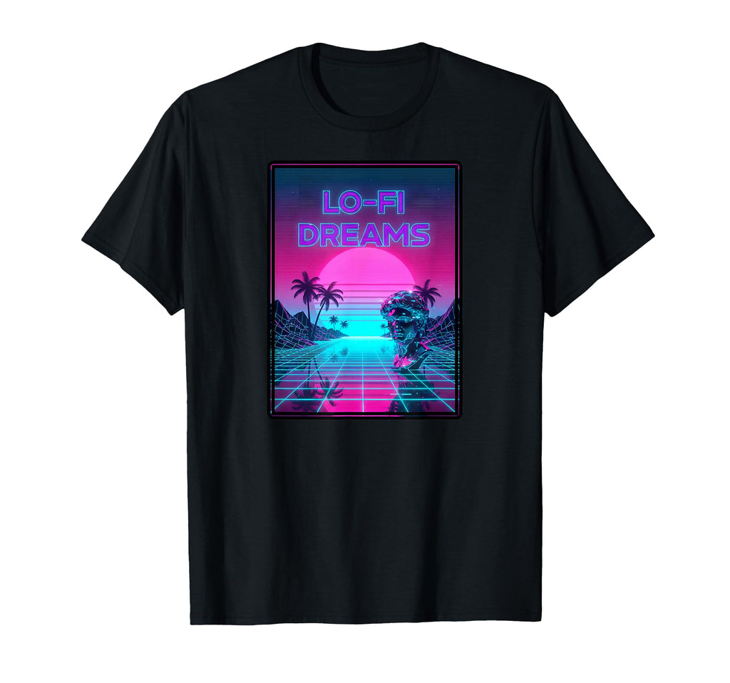 Lo Fi Dreams Vaporwave 80S Aesthetic T-Shirt - Aesthetic Graphic Unisex - T-Shirt, Sweatshirt, Hoodie