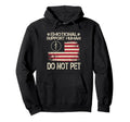Emotional Support Human Do Not Pet American Hoodie - Unique Graphic Unisex - T-Shirt, Sweatshirt, Hoodie