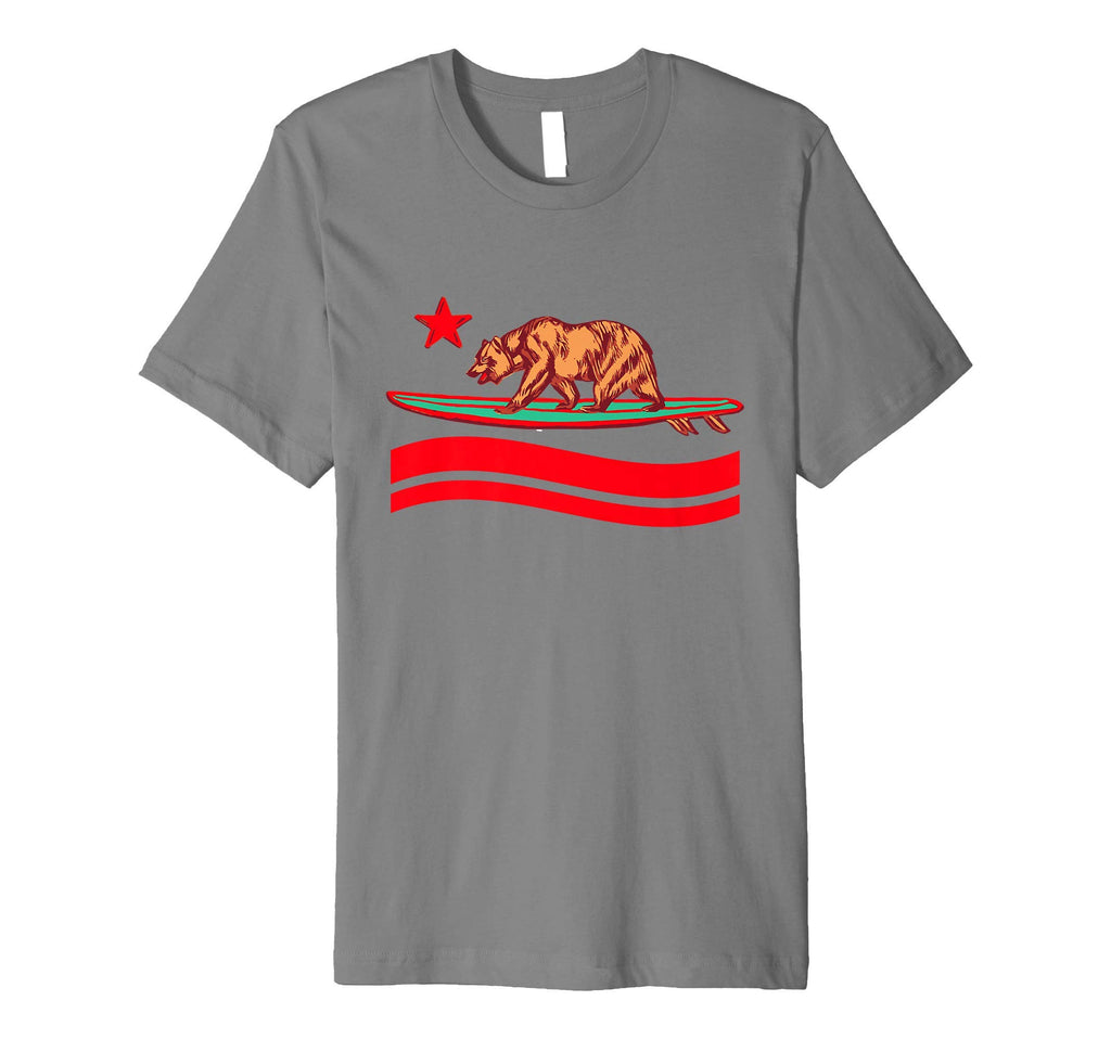 Surfboard Grizzly Bear California T-Shirt - Streetwear Style for Adults - T-Shirt, Sweatshirt, Hoodie