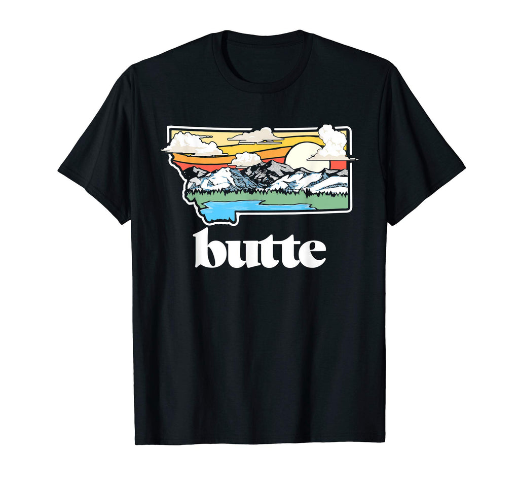 Butte Montana Outdoors Mountains Nature T-Shirt - Unique Graphic Men Women - T-Shirt, Sweatshirt, Hoodie