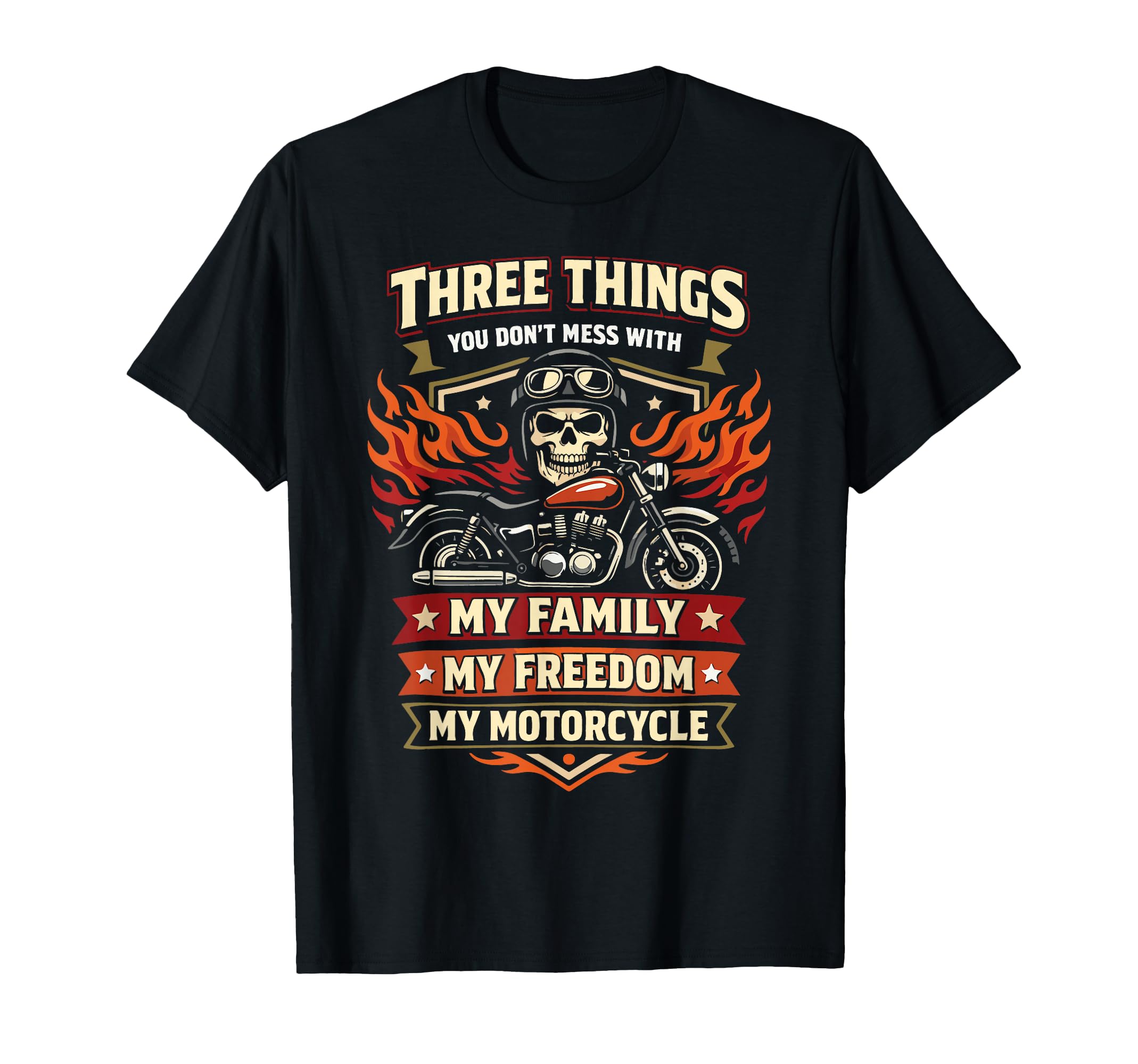 Motorcycle Biker Three Things You T-Shirt - Unique Graphic for Adults - T-Shirt, Sweatshirt, Hoodie