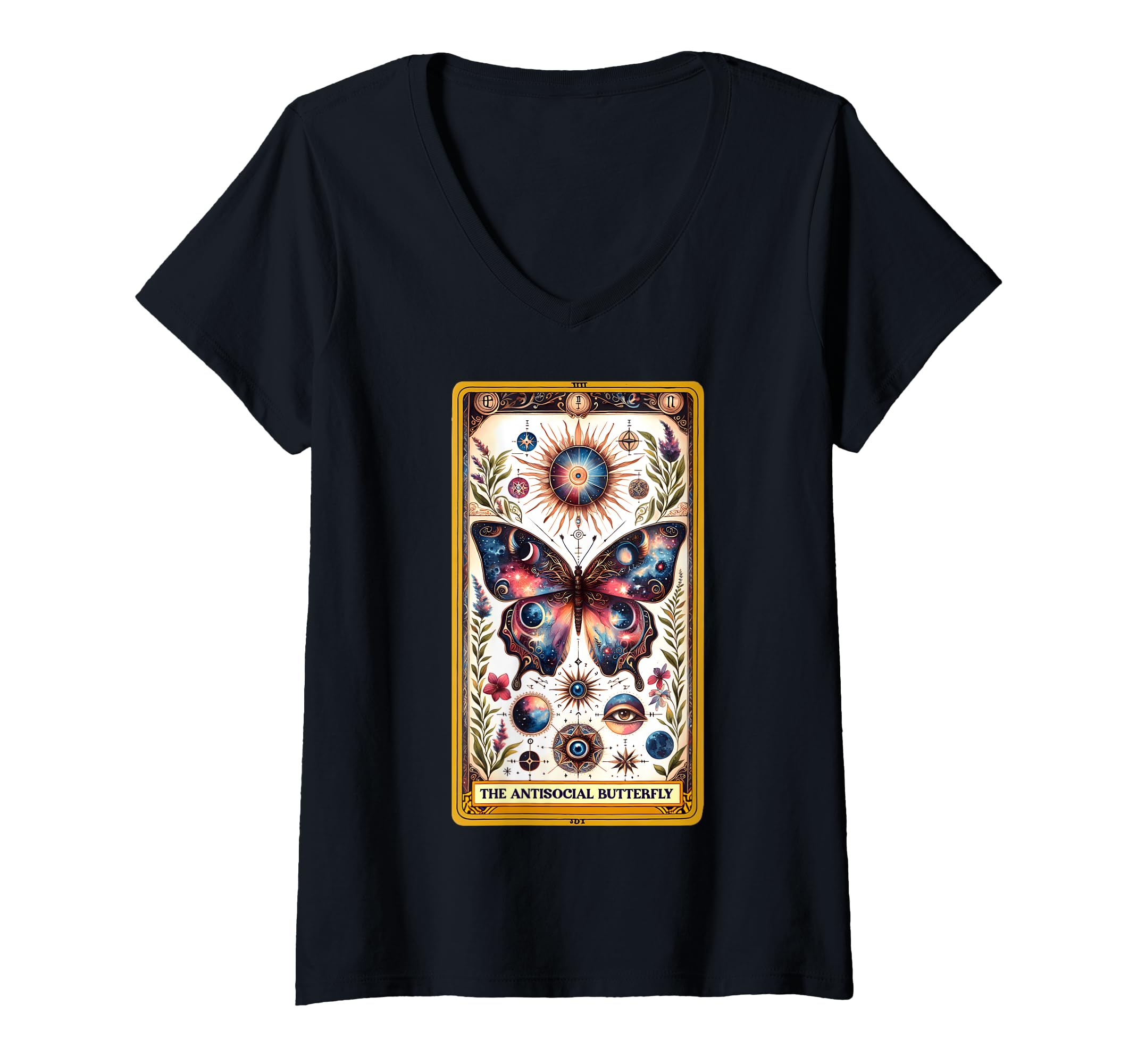 Womens Antisocial Butterfly Tarot T-Shirt - Casual Everyday Wear Men Women - T-Shirt, Sweatshirt, Hoodie