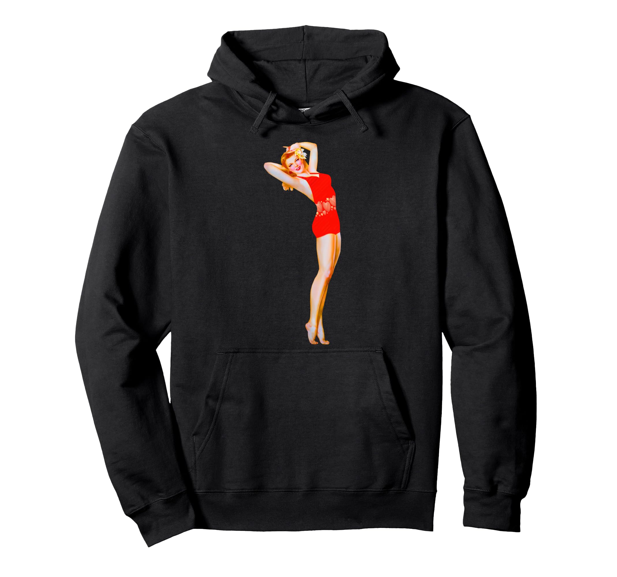 Rockabilly Pinup 50S Headband Petticoat Hoodie - Trendy Graphic Unisex - T-Shirt, Sweatshirt, Hoodie