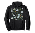 Daisy Watercolor Floral Pattern Hoodie - Aesthetic Graphic Men Women - T-Shirt, Sweatshirt, Hoodie