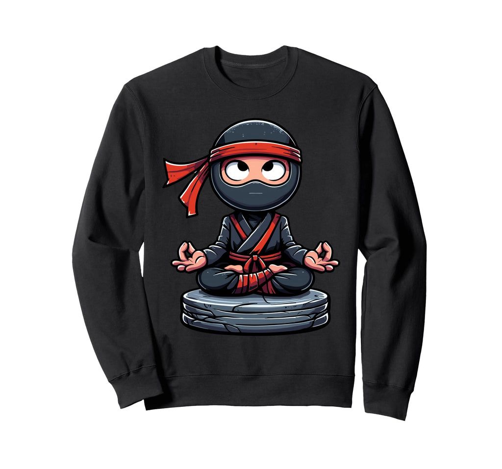 Meditation Ninja Yoga Pose Relaxing Sweatshirt - Novelty Apparel Men Women - T-Shirt, Sweatshirt, Hoodie