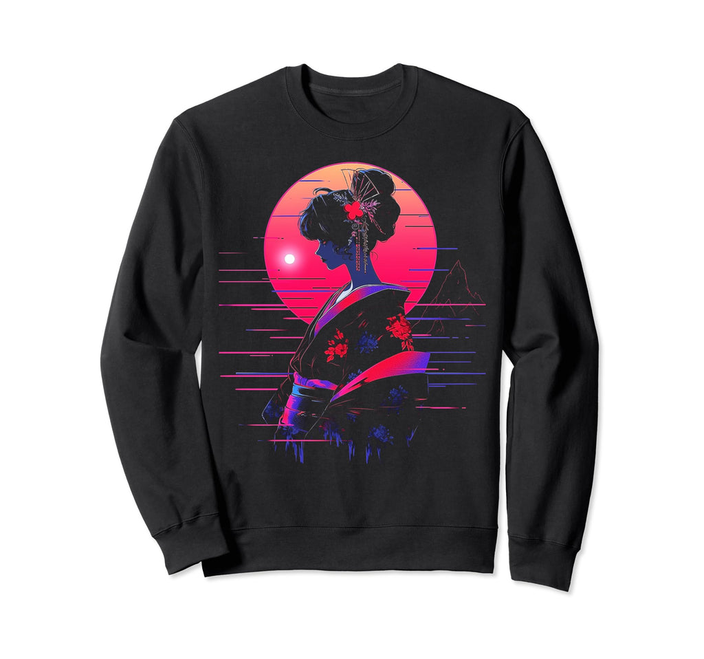 Vaporwave Geisha 80S Synthwave 31 Sweatshirt - Graphic Print for Adults - T-Shirt, Sweatshirt, Hoodie