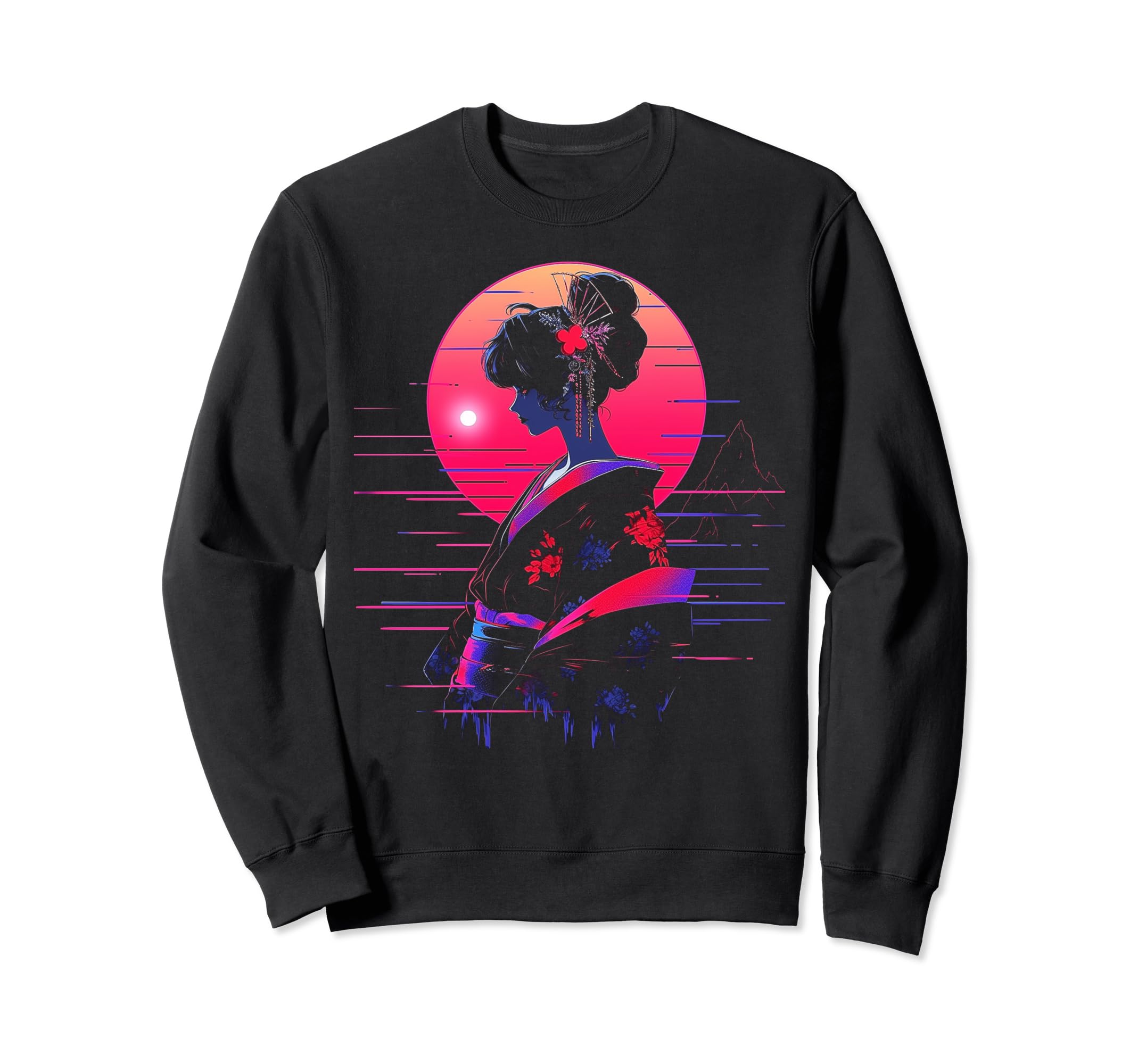 Vaporwave Geisha 80S Synthwave 31 Sweatshirt - Graphic Print for Adults - T-Shirt, Sweatshirt, Hoodie
