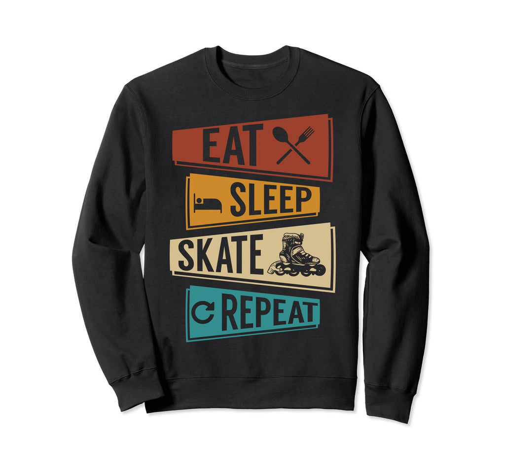 Eat Sleep Skate Repeat Funny Roller Sweatshirt - Aesthetic Graphic Unisex - T-Shirt, Sweatshirt, Hoodie