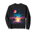 Vaporwave Solar System 80S Synthwave Sweatshirt - Custom Art Print Unisex - T-Shirt, Sweatshirt, Hoodie