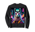 Japanese Vaporwave Lama 80S Synthwave Sweatshirt - Graphic Print Men Women - T-Shirt, Sweatshirt, Hoodie