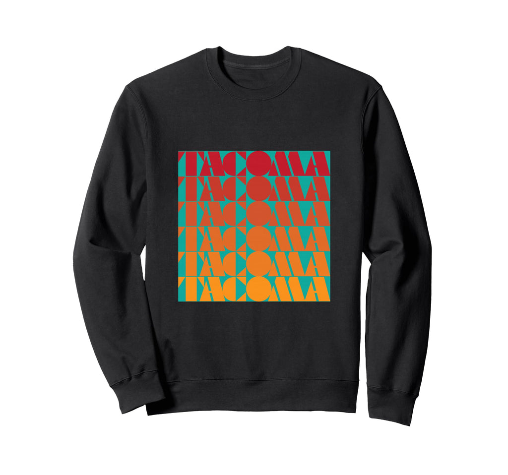 Tacoma Washington Typography 70S 80S Sweatshirt - Unique Graphic Men Women - T-Shirt, Sweatshirt, Hoodie
