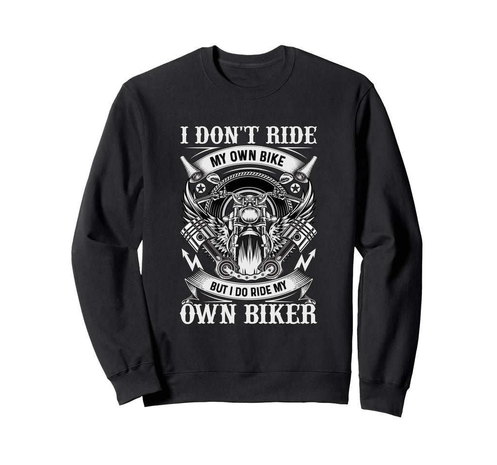 Motorcycle Rider Biker Couple Sweatshirt - Fun Novelty Design Men Women - T-Shirt, Sweatshirt, Hoodie