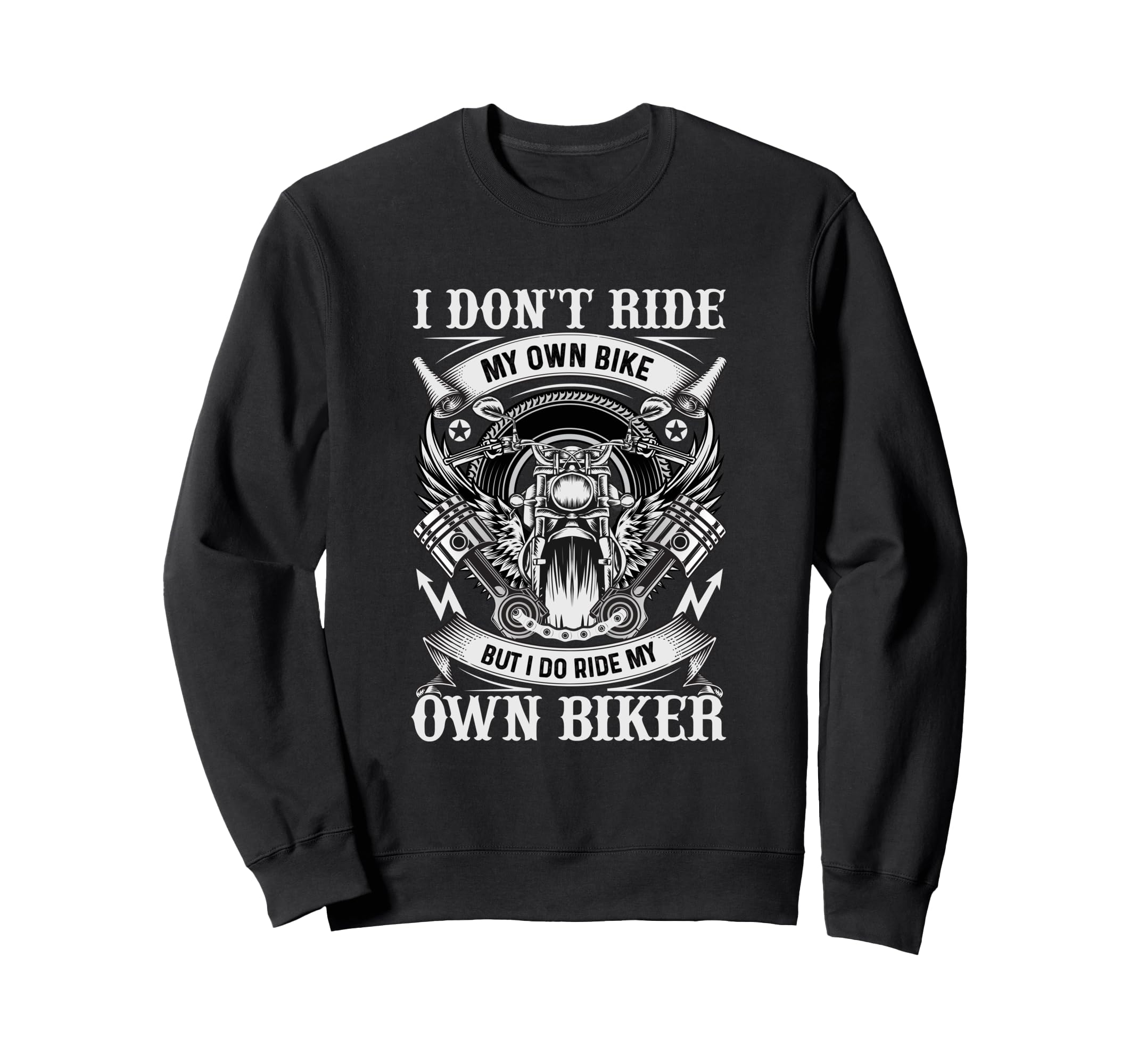 Motorcycle Rider Biker Couple Sweatshirt - Fun Novelty Design Men Women - T-Shirt, Sweatshirt, Hoodie