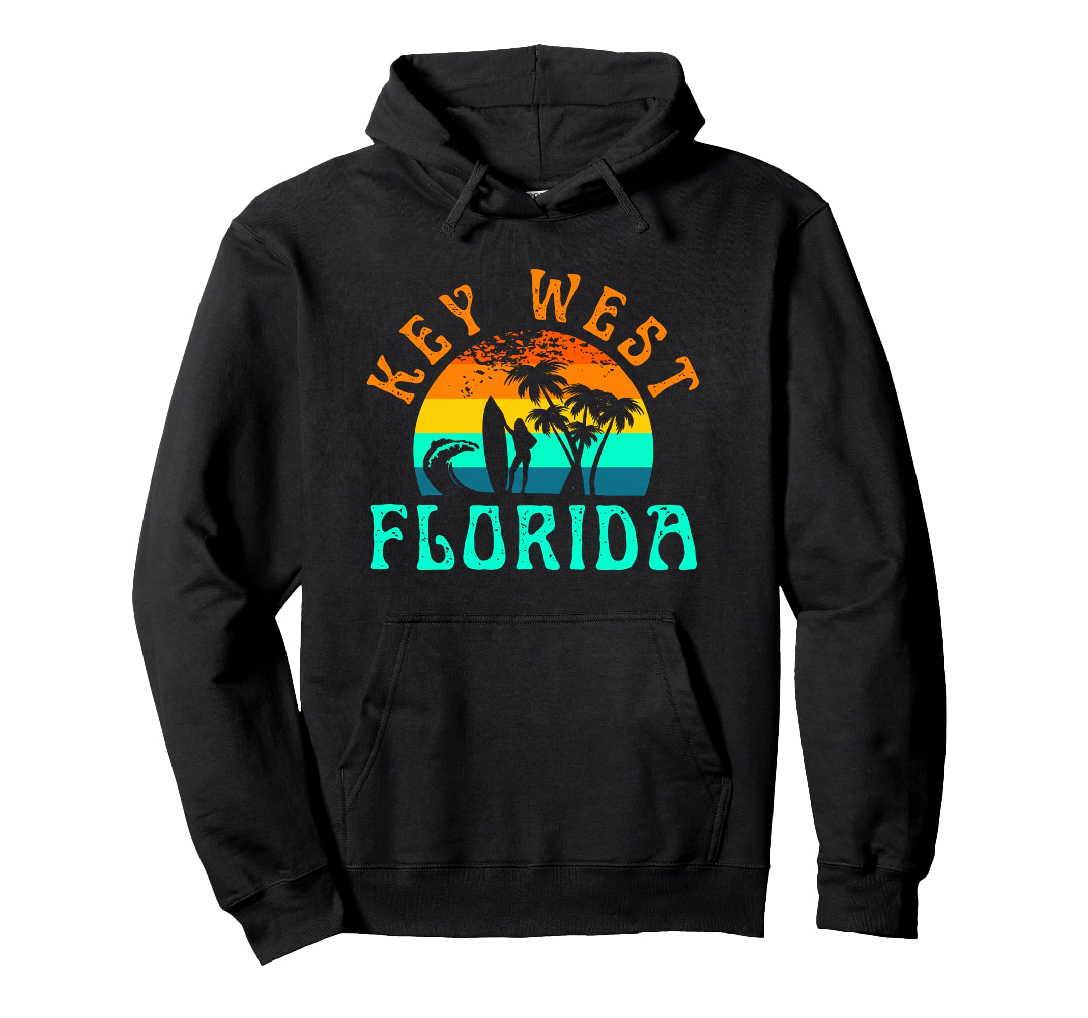 Key West Beach Florida Surfing Surf Hoodie - Casual Everyday Wear Unisex - T-Shirt, Sweatshirt, Hoodie