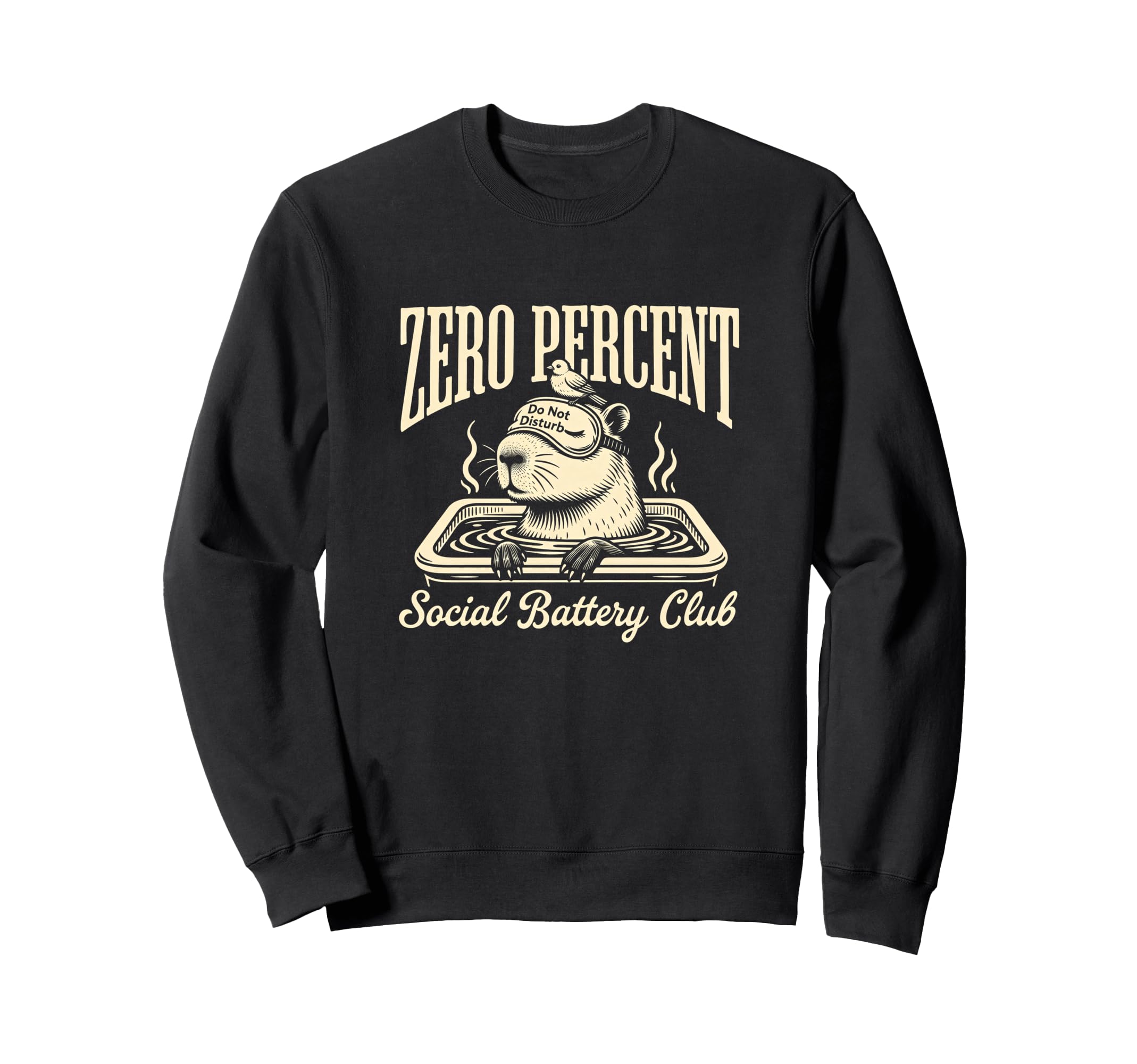 Zero Percent Social Battery Club Sweatshirt - Streetwear Style for Adults - T-Shirt, Sweatshirt, Hoodie