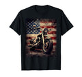Motorcycle Usa Flag Biker American T-Shirt - Novelty Apparel Unisex - T-Shirt, Sweatshirt, Hoodie