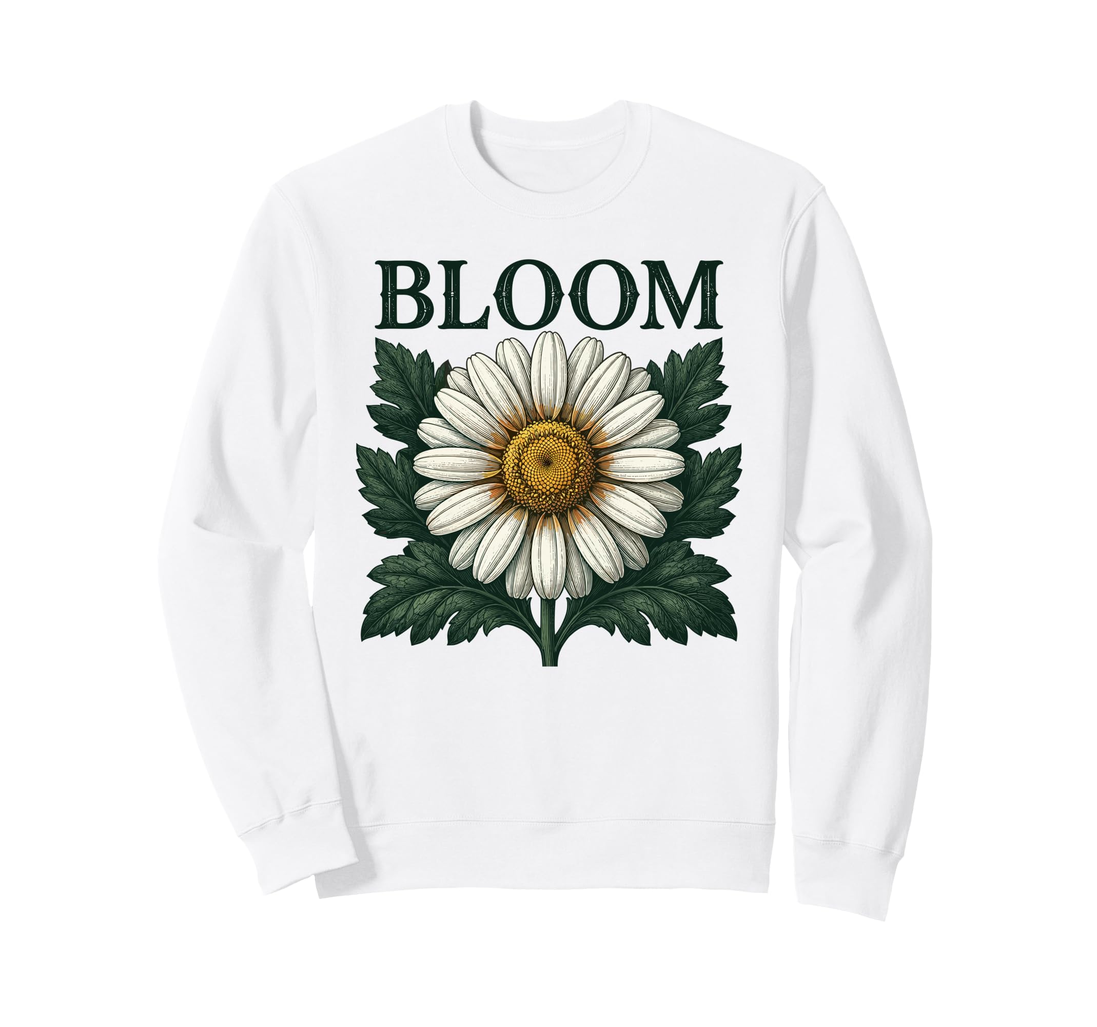 Daisy Bloom Botanical Illustration Art Sweatshirt - Streetwear Style Unisex - T-Shirt, Sweatshirt, Hoodie