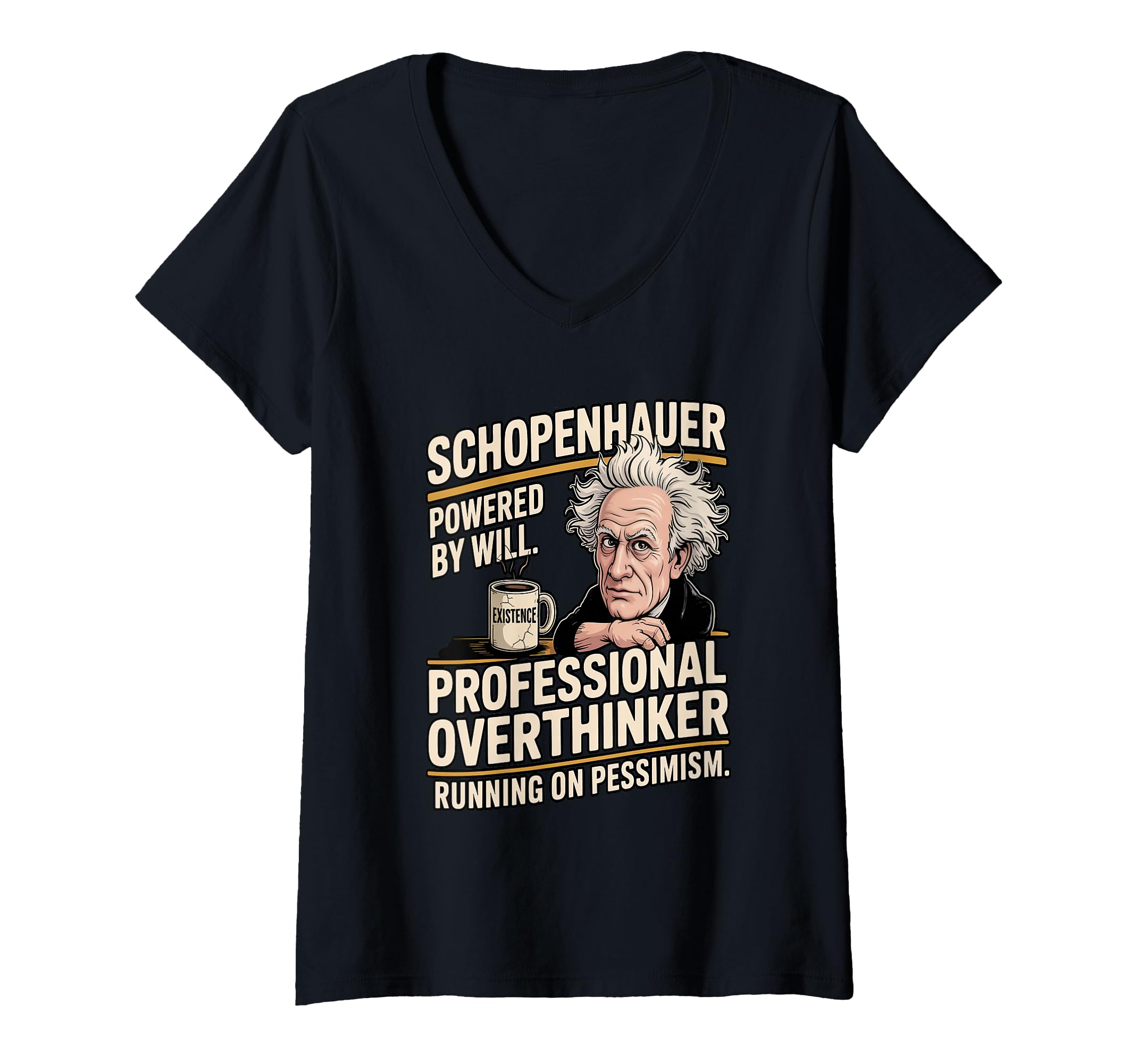 Womens Schopenhauer Professional T-Shirt - Casual Everyday Wear Men Women - T-Shirt, Sweatshirt, Hoodie