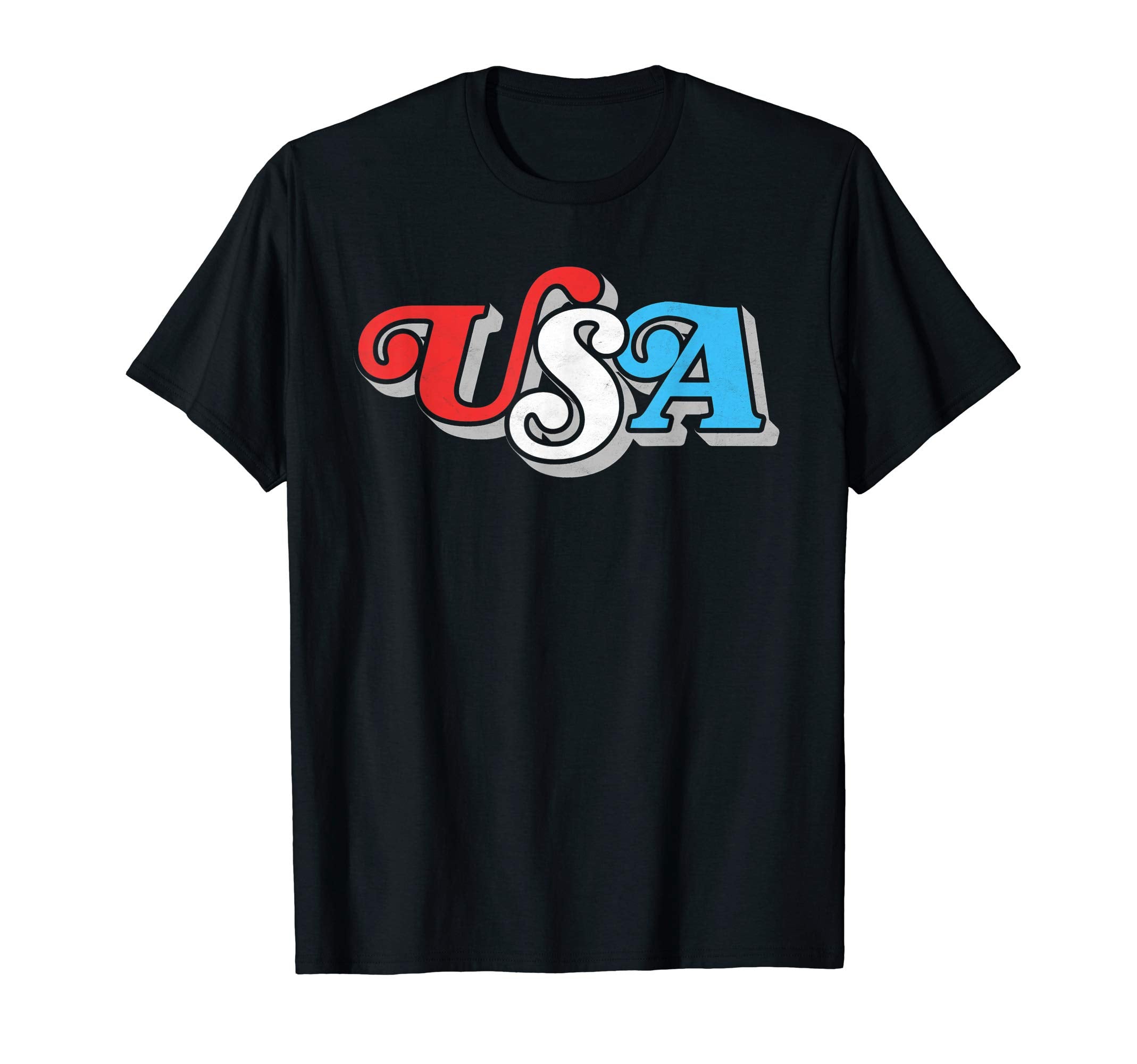 Usa Typography Patriotic 4Th July T-Shirt - Minimalist Print Unisex - T-Shirt, Sweatshirt, Hoodie