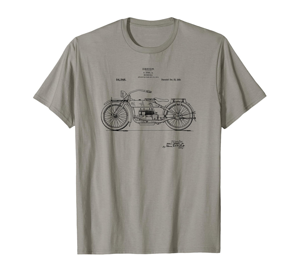Patent 1919 Motorcycle T-Shirt - Unique Graphic for Adults - T-Shirt, Sweatshirt, Hoodie