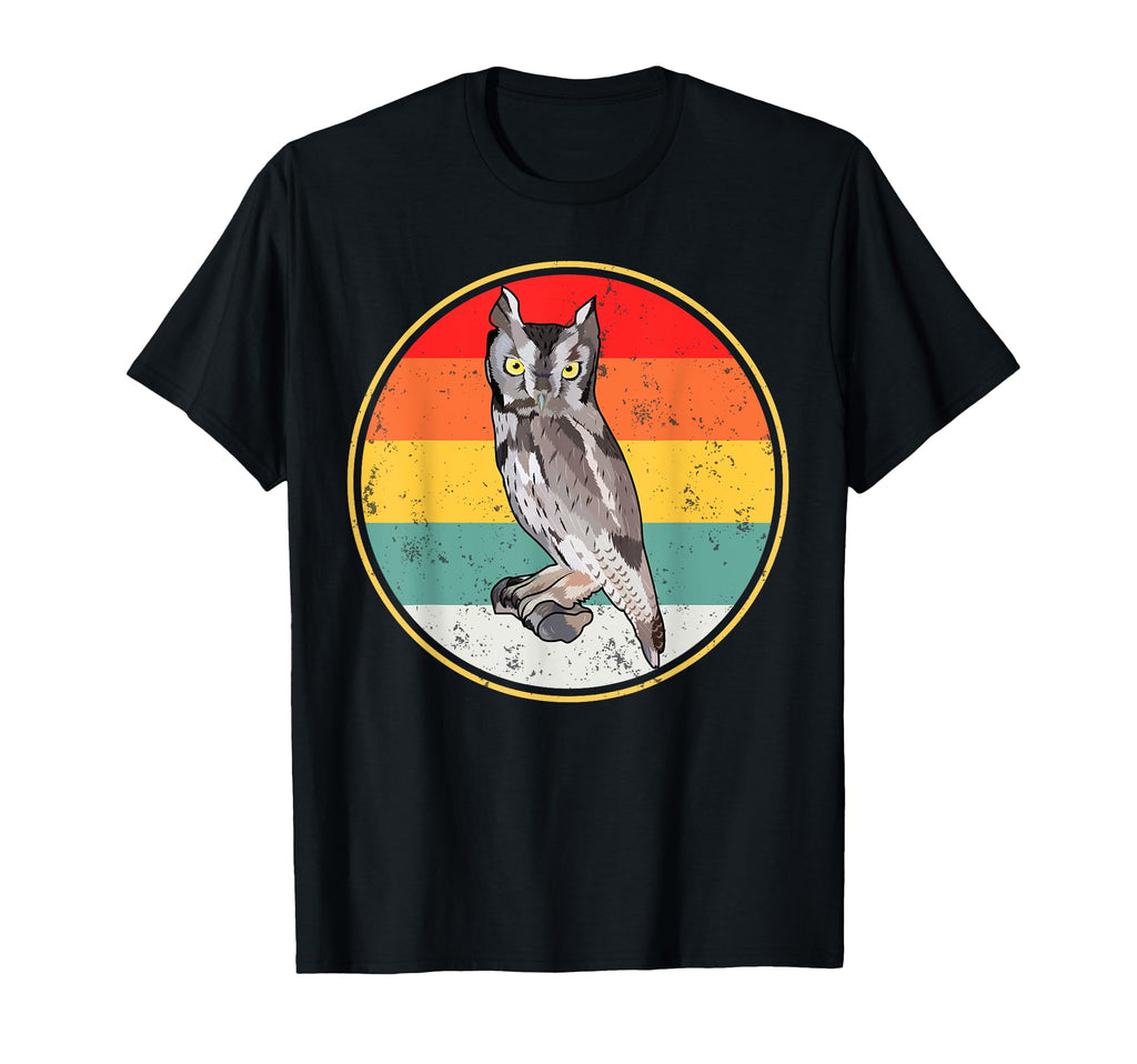 Sunset Western Screech Owl Bird T-Shirt - Graphic Print for Adults - T-Shirt, Sweatshirt, Hoodie