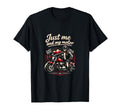 Just Me And My Motor Biker Badge T-Shirt - Fun Novelty Design for Adults - T-Shirt, Sweatshirt, Hoodie