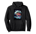 Polar Bear Silhouette Mountain Sunset Hoodie - Fun Novelty Design Unisex - T-Shirt, Sweatshirt, Hoodie