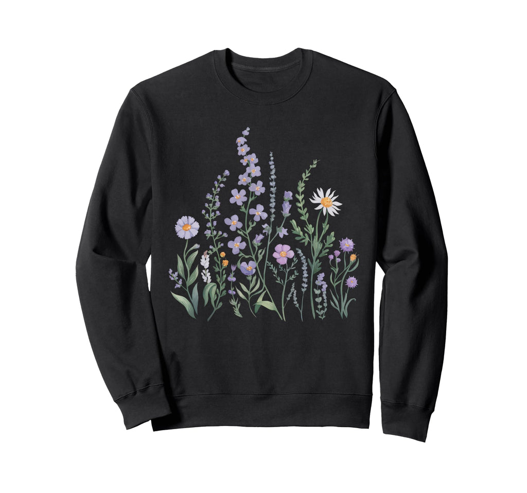 Floral Boho Wildflower Botanical Sweatshirt - Aesthetic Graphic Unisex - T-Shirt, Sweatshirt, Hoodie