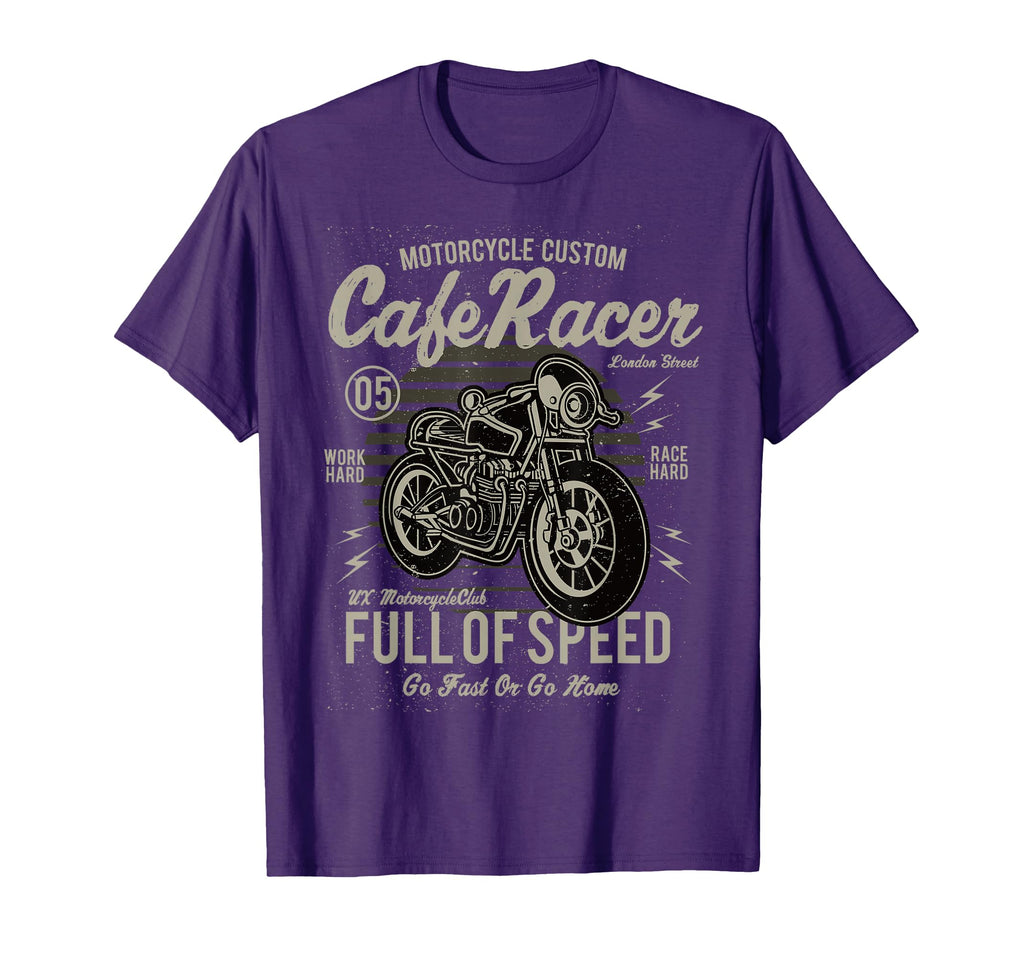 Motorcycle Biker Cafe Racer Full Speed T-Shirt - Novelty Apparel for Adults - T-Shirt, Sweatshirt, Hoodie