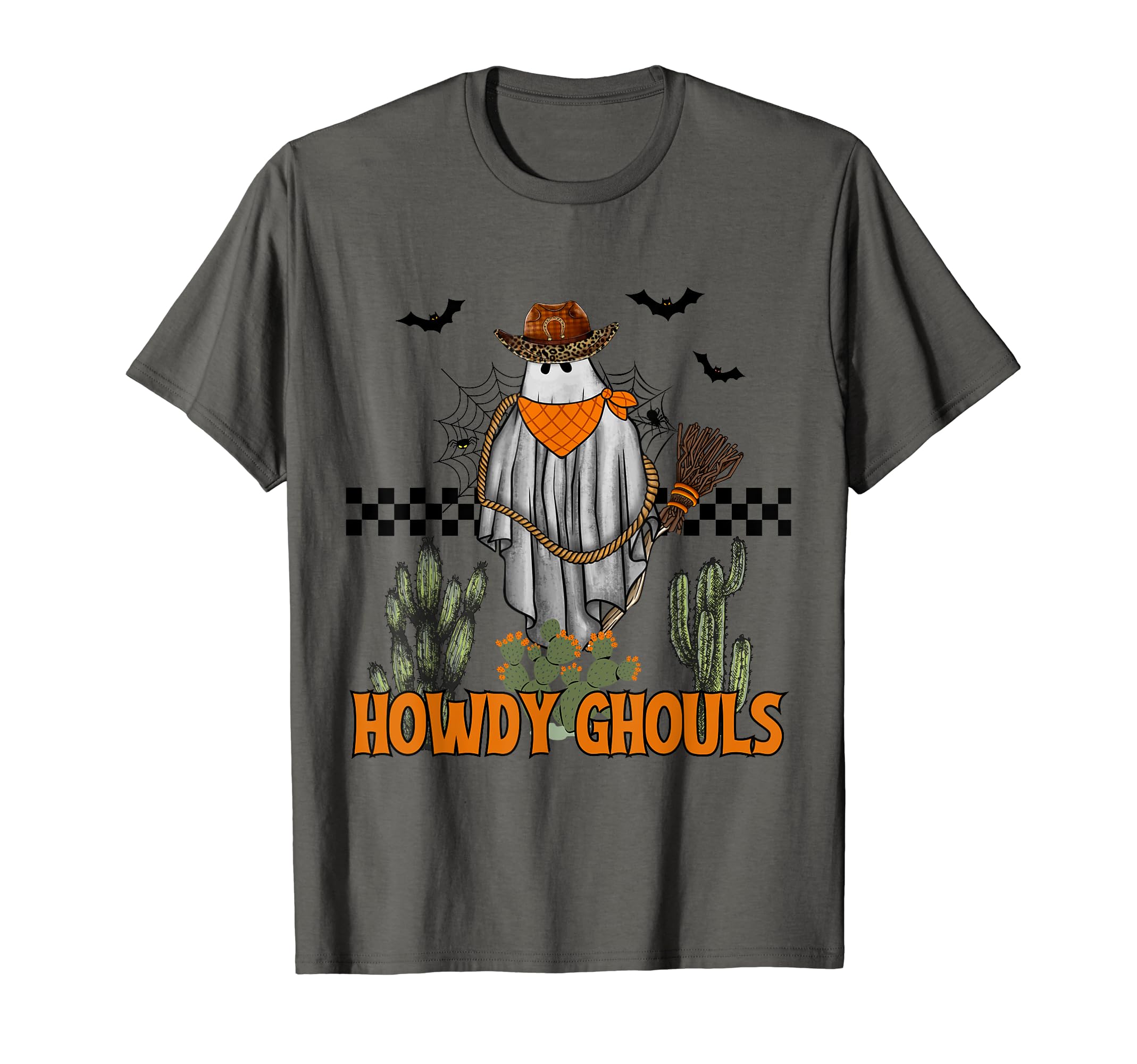 Halloween Howdy Ghouls Western Ghost Boo T-Shirt - Graphic Print Men Women - T-Shirt, Sweatshirt, Hoodie