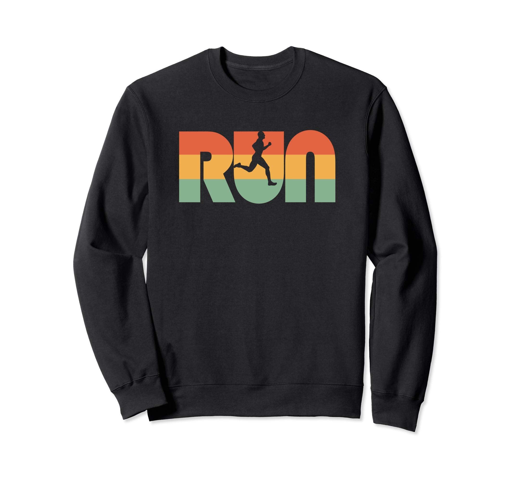 Run 60S Color Typography Runnergraphic Sweatshirt - Novelty Apparel Unisex - T-Shirt, Sweatshirt, Hoodie