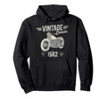Born 1982 Birthday Motorbike Hoodie - Fun Novelty Design Unisex - T-Shirt, Sweatshirt, Hoodie