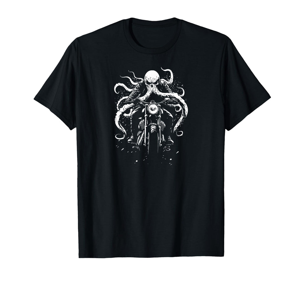 Motorcycle Rider Bike Octopus T-Shirt - Graphic Print for Adults - T-Shirt, Sweatshirt, Hoodie