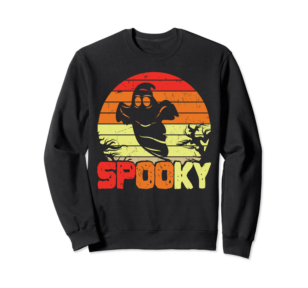 Ghost Spooky Distressed Ghost Lovers Sweatshirt - Fun Novelty Design Unisex - T-Shirt, Sweatshirt, Hoodie