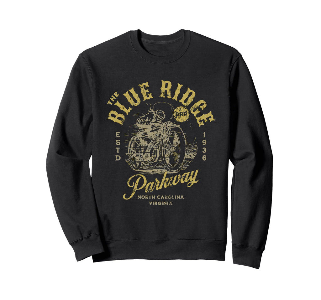 Blue Ridge Parkway Motorcycle Sweatshirt - Trendy Graphic for Adults - T-Shirt, Sweatshirt, Hoodie