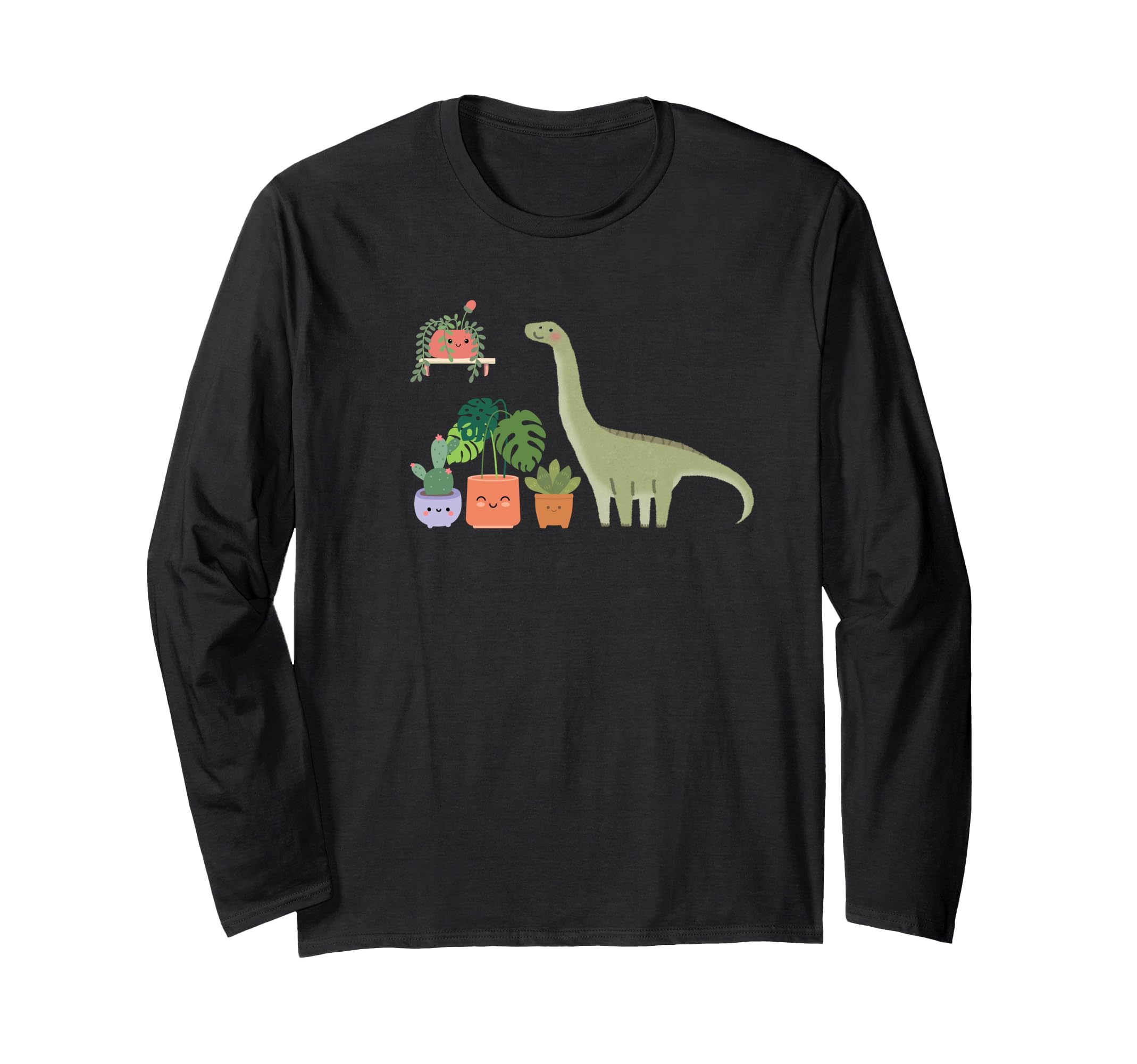 Sauropod Brontosaurus Succulent Plants Hoodie - Minimalist Print Unisex - T-Shirt, Sweatshirt, Hoodie