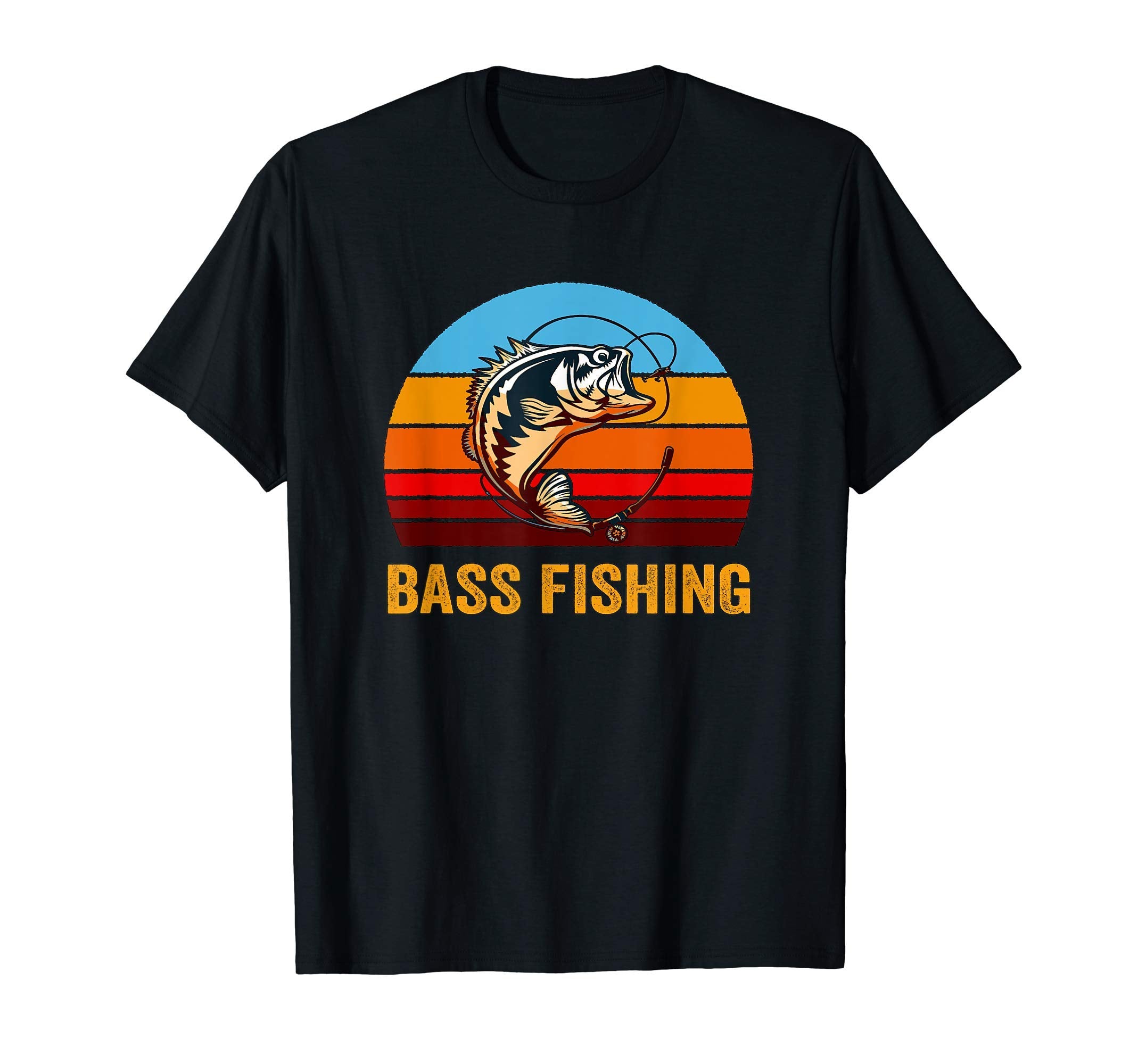Sunset Bass Fishing T-Shirt - Fun Novelty Design for Adults - T-Shirt, Sweatshirt, Hoodie