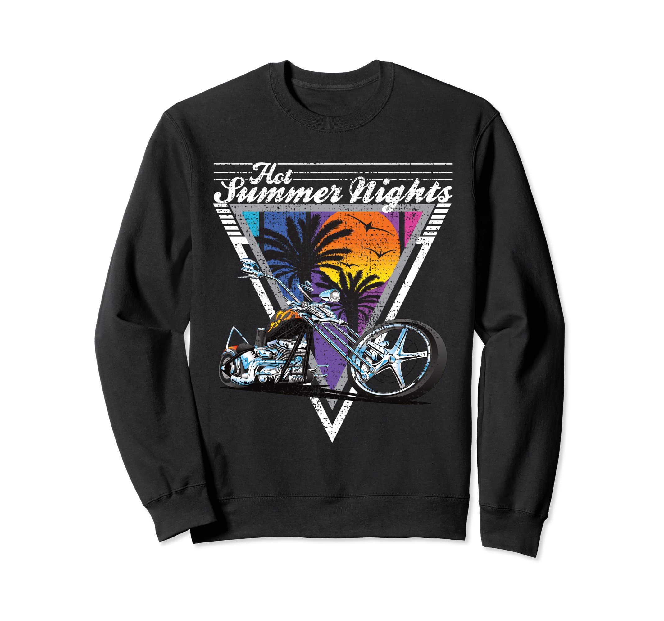 Hot Summer Nights 80S Tropical Sweatshirt - Novelty Apparel Men Women - T-Shirt, Sweatshirt, Hoodie