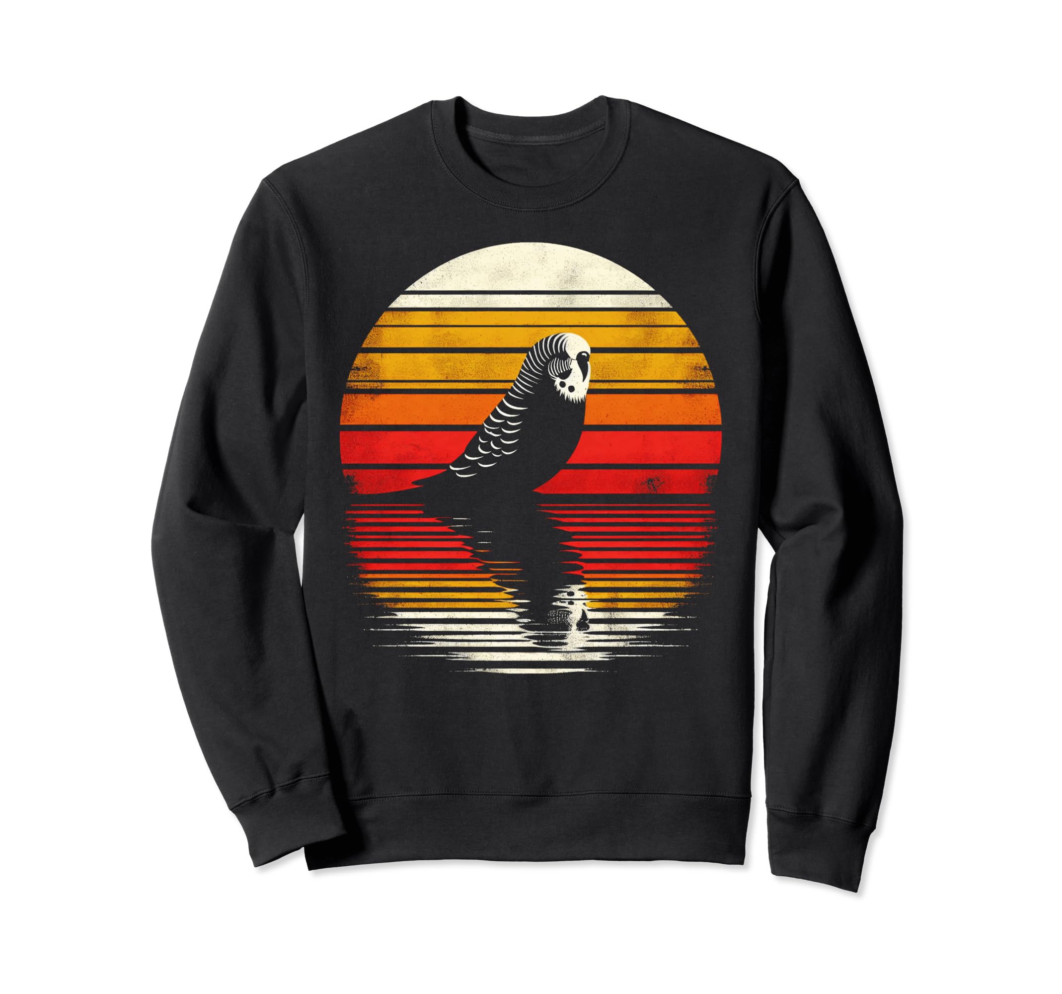 Budgerigar Bird Sunset Safari 70S Sweatshirt - Custom Art Print for Adults - T-Shirt, Sweatshirt, Hoodie