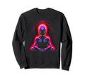 Synthwave Alien Buddha Cyberpunk Sweatshirt - Streetwear Style Men Women - T-Shirt, Sweatshirt, Hoodie
