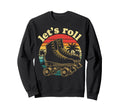 Sunset Palm Trees Lets Roll Roller Sweatshirt - Trendy Graphic Men Women - T-Shirt, Sweatshirt, Hoodie