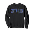 South Elgin Il Distressed Blue Sweatshirt - Trendy Graphic for Adults - T-Shirt, Sweatshirt, Hoodie