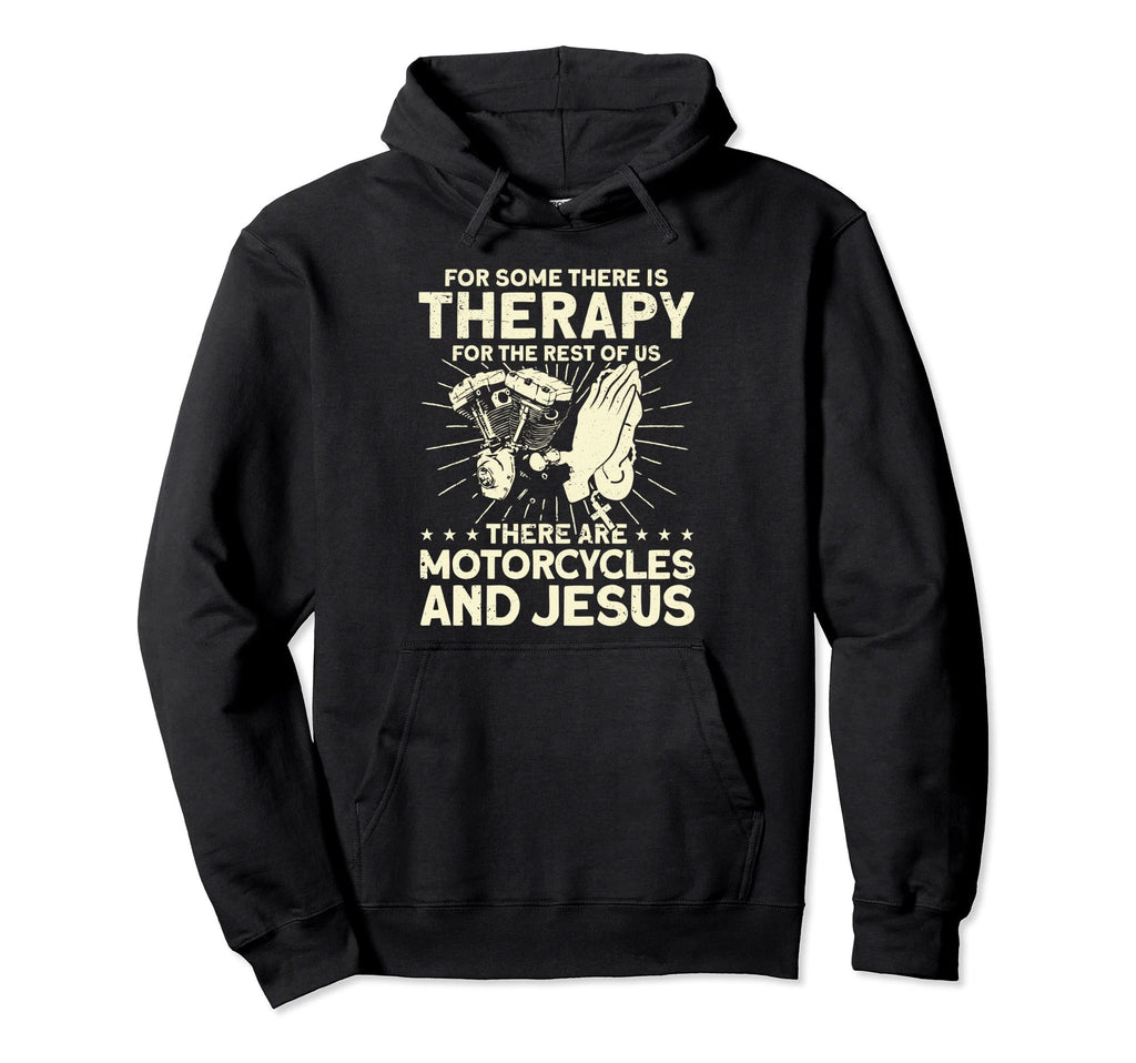 Christian Motorcycle Biker Hoodie - Minimalist Print for Adults - T-Shirt, Sweatshirt, Hoodie