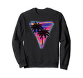 Synthwave Vaporwave Triangle Palm Sweatshirt - Minimalist Print for Adults - T-Shirt, Sweatshirt, Hoodie